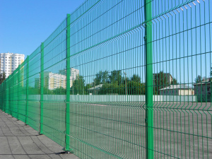 Забор металлический секционный из сварной сетки высокий